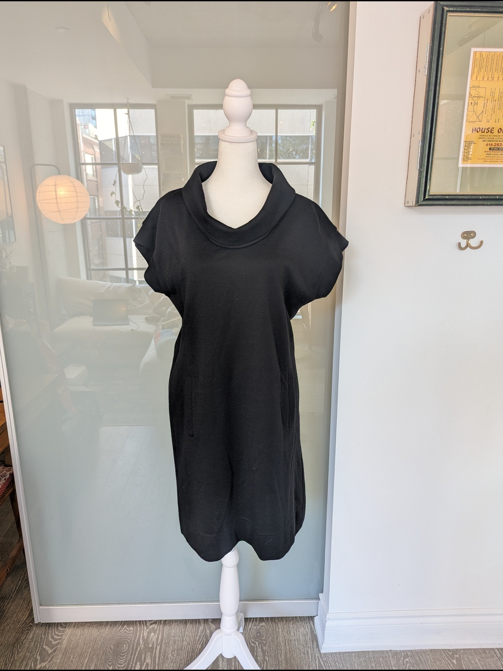 Gerard Darel black knit sweater dress
